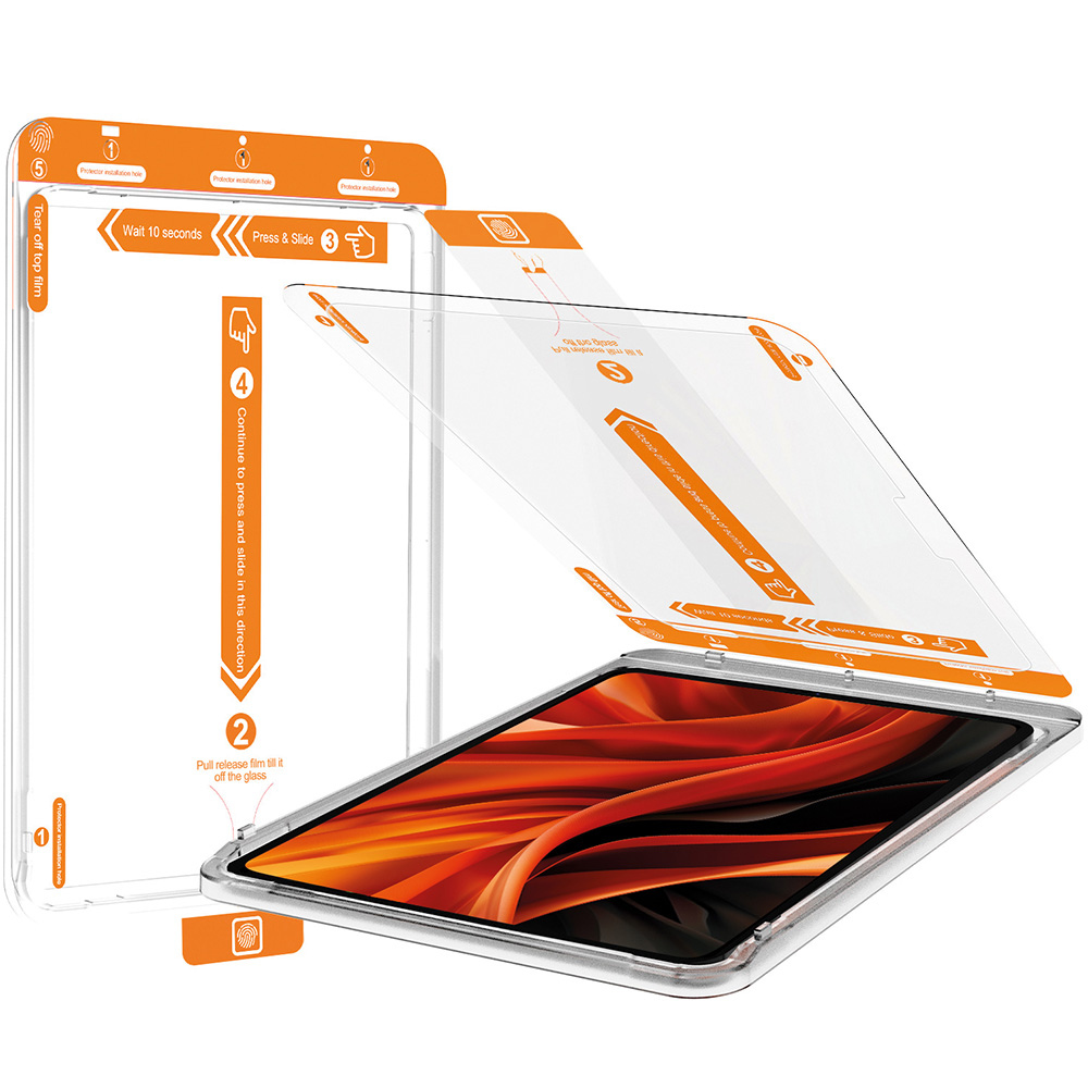 Szkło hartowane Mobile Origin, Screen Guard do tabletu Apple iPad 9 gen, 2021 z aplikatorem, przezroczyste